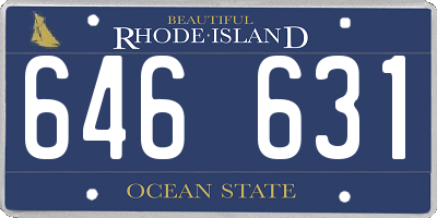 RI license plate 646631