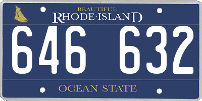 RI license plate 646632