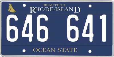 RI license plate 646641