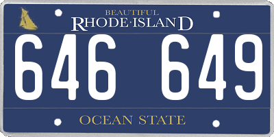 RI license plate 646649