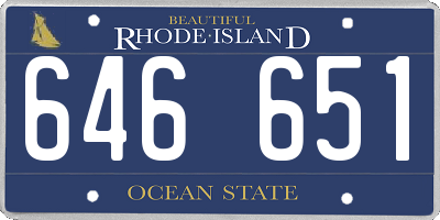 RI license plate 646651
