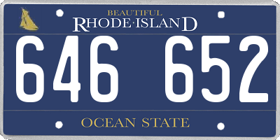 RI license plate 646652