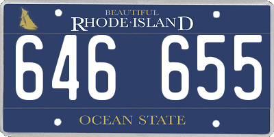 RI license plate 646655
