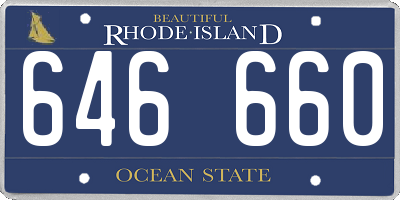RI license plate 646660