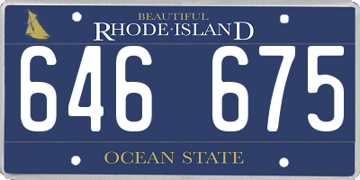 RI license plate 646675