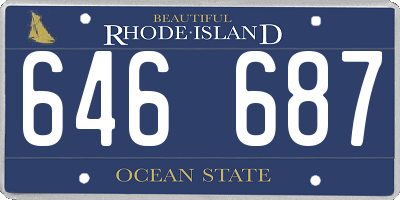 RI license plate 646687