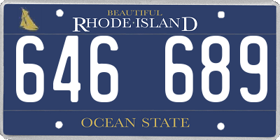 RI license plate 646689