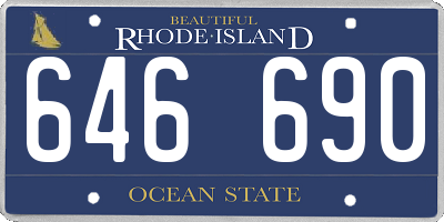 RI license plate 646690