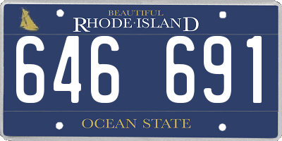 RI license plate 646691