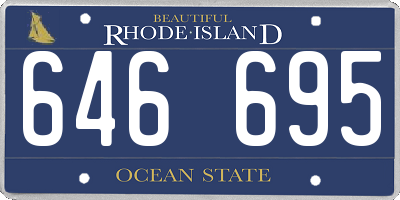 RI license plate 646695