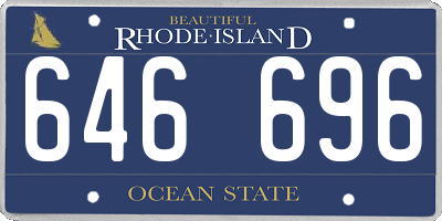 RI license plate 646696