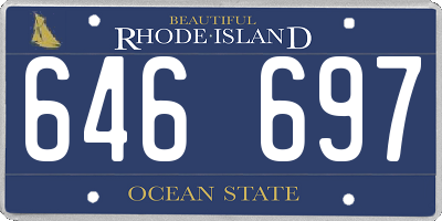 RI license plate 646697