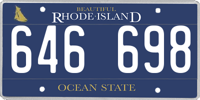 RI license plate 646698
