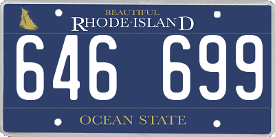 RI license plate 646699