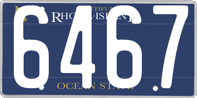 RI license plate 6467