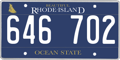 RI license plate 646702