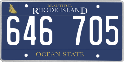 RI license plate 646705