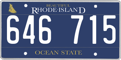 RI license plate 646715