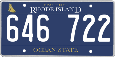 RI license plate 646722