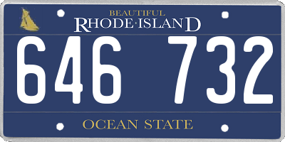 RI license plate 646732
