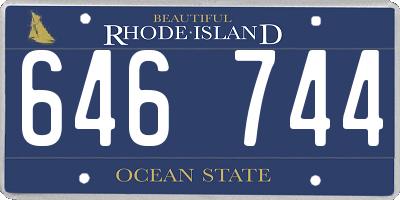 RI license plate 646744