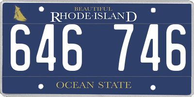 RI license plate 646746