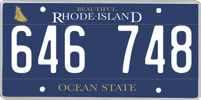 RI license plate 646748