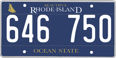 RI license plate 646750