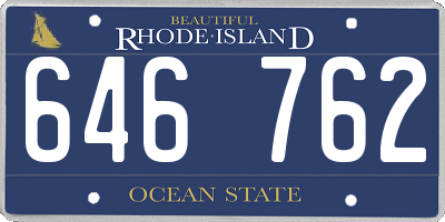 RI license plate 646762