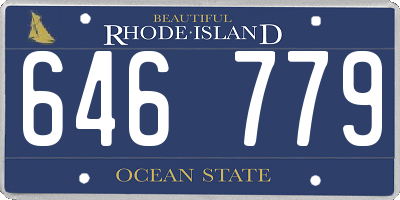 RI license plate 646779