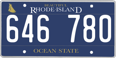 RI license plate 646780