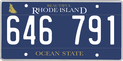 RI license plate 646791