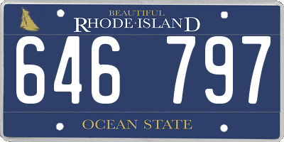 RI license plate 646797