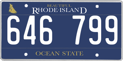 RI license plate 646799