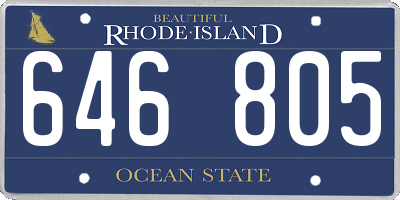 RI license plate 646805