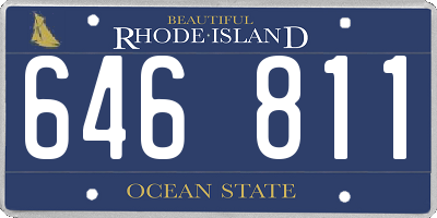 RI license plate 646811