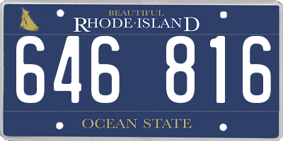 RI license plate 646816