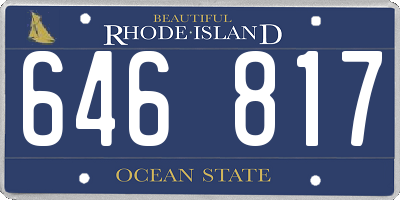 RI license plate 646817