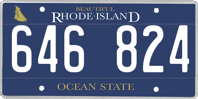 RI license plate 646824