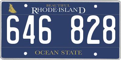 RI license plate 646828
