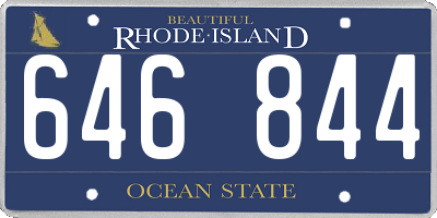 RI license plate 646844