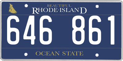 RI license plate 646861