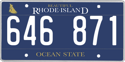RI license plate 646871