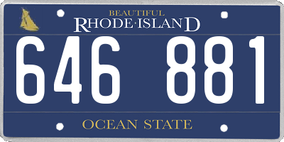 RI license plate 646881