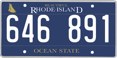 RI license plate 646891