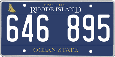 RI license plate 646895