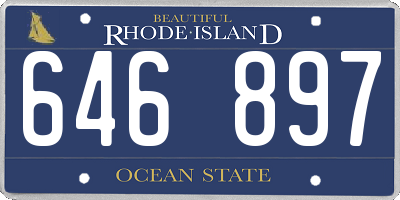 RI license plate 646897