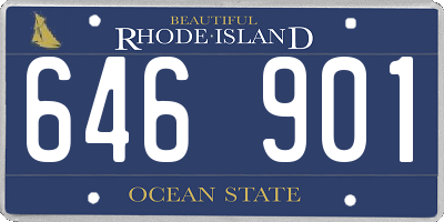 RI license plate 646901