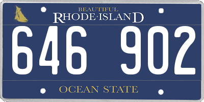RI license plate 646902
