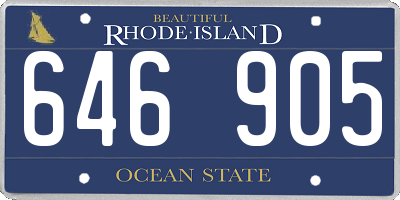 RI license plate 646905
